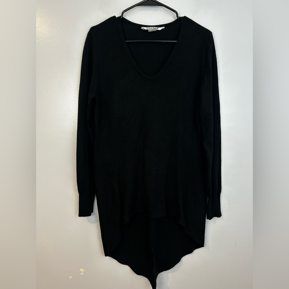 Peter Nygard Black Tuxedo Tail Black Long Sleeve Sweater Size Small